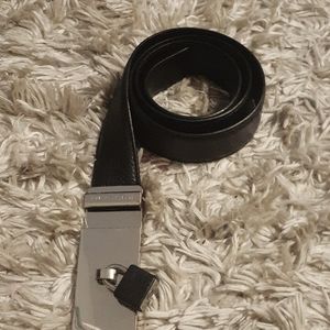 Buscemi Black Leather Belt